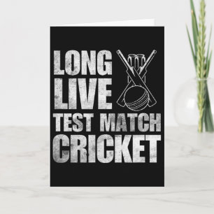 Cricket Gifts Test Cricket Cricketer India England Card