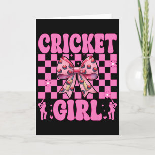 Cricket Girl Mom Mama Mothers Day Coquette Bow  Card