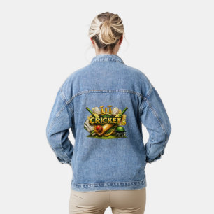 Cricket Gold Emblem Women’s Denim Jacket Sport Ins