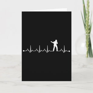 Cricket Heartbeat Ekg Pulse For Cricket Player  Card