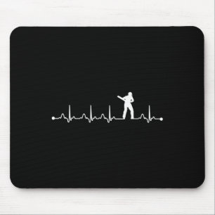 Cricket Heartbeat Ekg Pulse For Cricket Player Mouse Pad