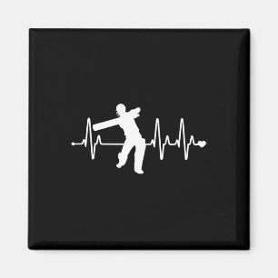 Cricket Heartbeat - Funny Cricketer Magnet