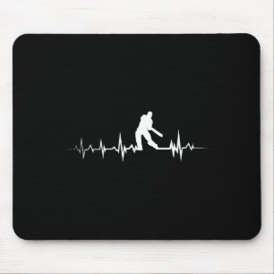 Cricket Heartbeat Shirt Player Tee Gift Mouse Pad