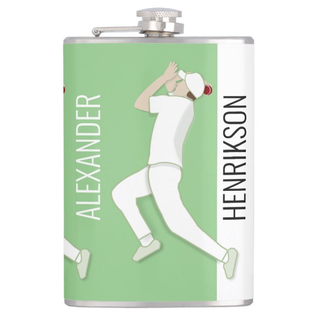 Cricket Hip Flask (Front)