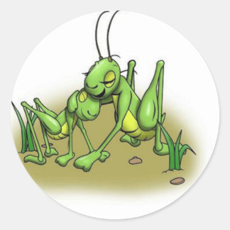 Cricket hug.JPG Classic Round Sticker