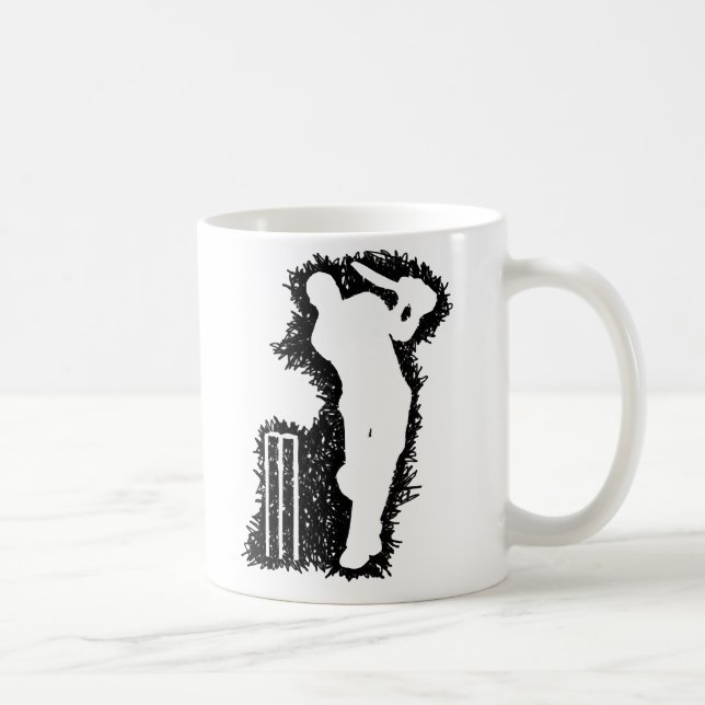 CRICKET IN BLACK SCRIBBLE COFFEE MUG (Right)