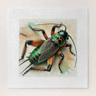 Cricket in Nature 300824IREF248 - Watercolor Jigsaw Puzzle