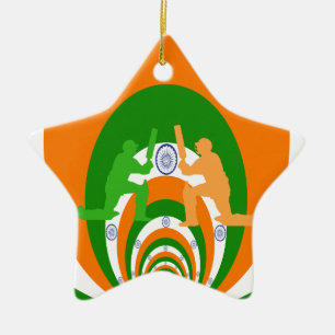 Cricket India Ceramic Ornament