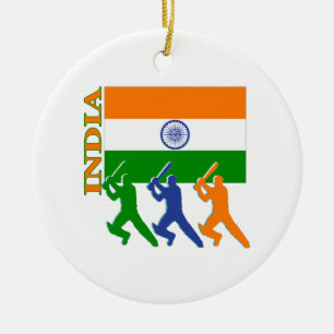 Cricket India Ceramic Ornament