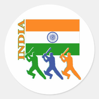 Cricket India Classic Round Sticker