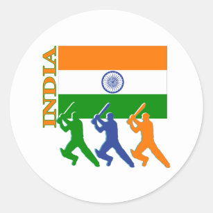 cricket india classic round sticker