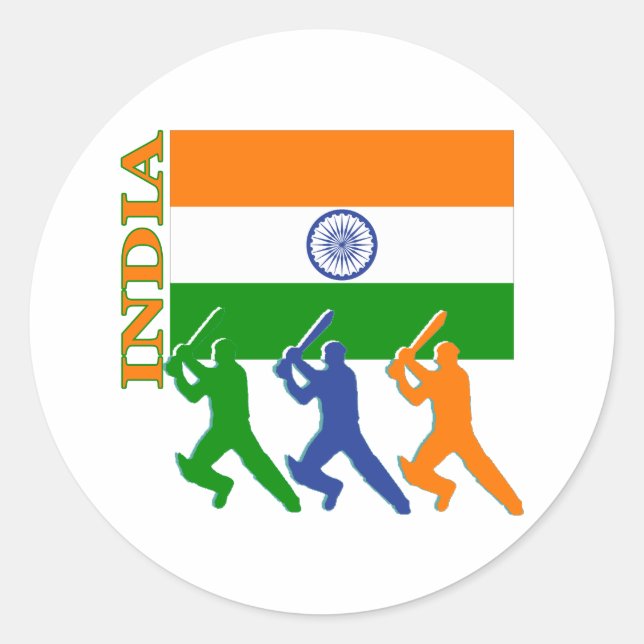 cricket india classic round sticker (Front)