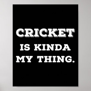 Cricket Is Kinda My Thing S Gifts For Cricket Play Poster