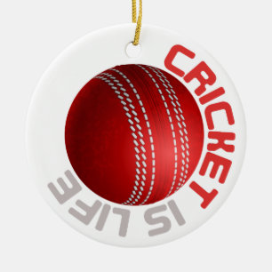 Cricket is Life Ceramic Ornament