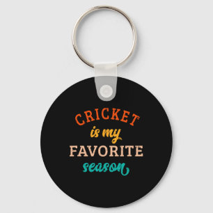 Cricket Is My Favorite Season Cricket Lover Retro Key Ring