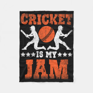 Cricket Is My Jam Cricket  Fleece Blanket
