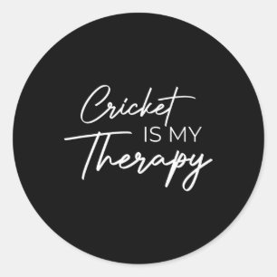 Cricket Is My Therapy 1 Classic Round Sticker
