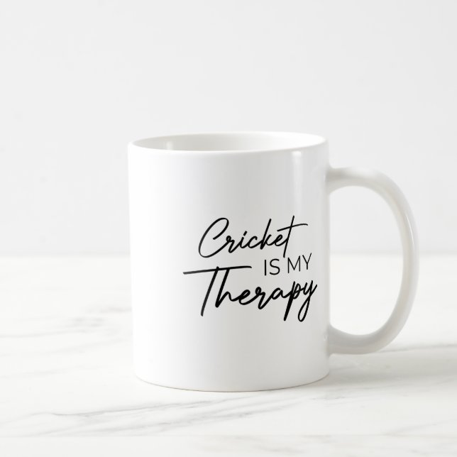 Cricket Is My Therapy  Coffee Mug (Right)