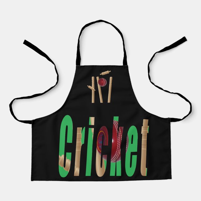 Cricket Is The Word, Kids Full Print Apron (Front)