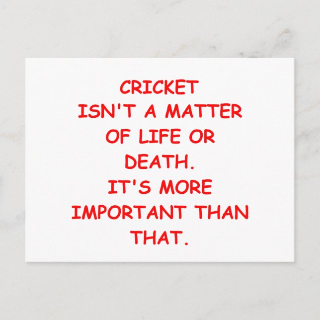 cricket joke postcard (Front)