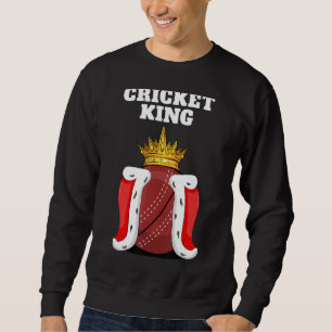 Cricket King Mens Cricket Boys Cricket Player Sweatshirt
