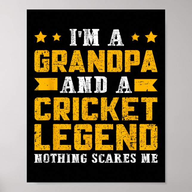 Cricket Legend Grandpa  Poster (Front)