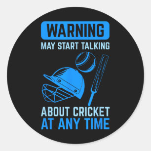 Cricket Ll Ll Game Cricket Player Cricket Men Classic Round Sticker