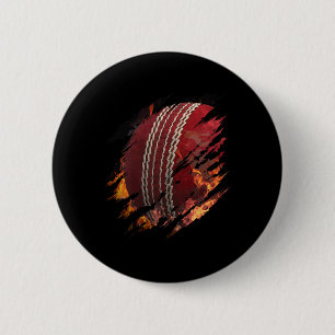 Cricket Ll On Fire Inside Of Me Fan Or Tsman Playe 6 Cm Round Badge