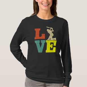 Cricket Love Batsman  Cricket Players T-Shirt