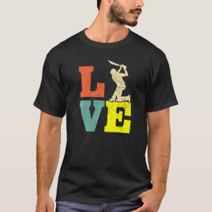 Cricket Love Batsman  Cricket Players T-Shirt