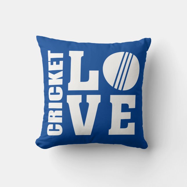 Cricket Love Blue Cushion (Front)