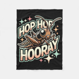 Cricket Lover Hop Hop Hooray Fleece Blanket