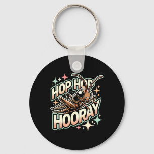 Cricket Lover Hop Hop Hooray Key Ring