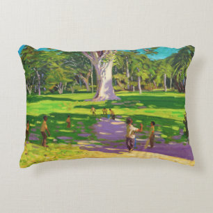 Cricket match Botanical Gardens Dominica Decorative Cushion