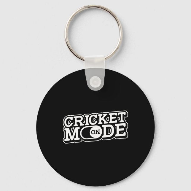 Cricket Mode On - Cricketer Player Tsman Bowler Cr Key Ring (Front)