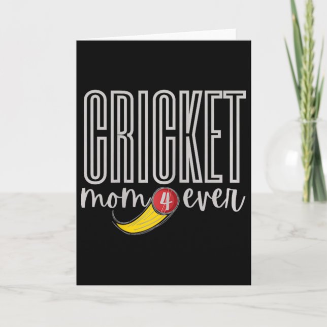 Cricket Mom 4 Ever  Card (Front)