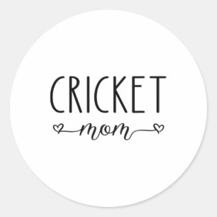 Cricket Mom Classic Round Sticker