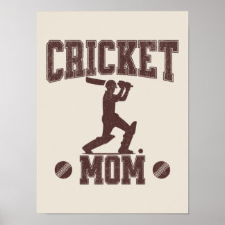 Cricket Mum Sports Enthusiast Cricket Lover Mother Poster