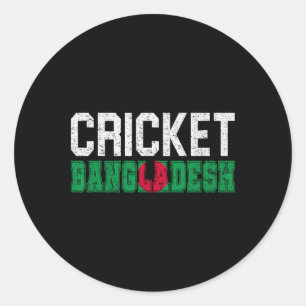 Cricket Ngladesh Flag Player Jersey Ngladeshi Spor Classic Round Sticker