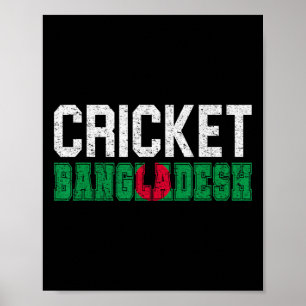 Cricket Ngladesh Flag Player Jersey Ngladeshi Spor Poster