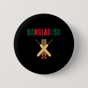 Cricket Ngladesh Flag T Ll Wicket  6 Cm Round Badge