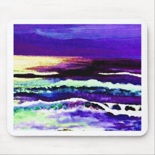 "Cricket Night Sea"  CricketDiane Ocean Art Mouse Pad