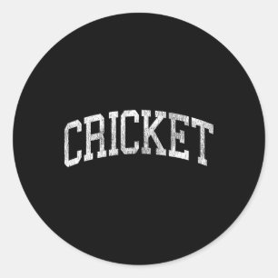 Cricket North Carolina Nc Vintage Athletic Sports Classic Round Sticker