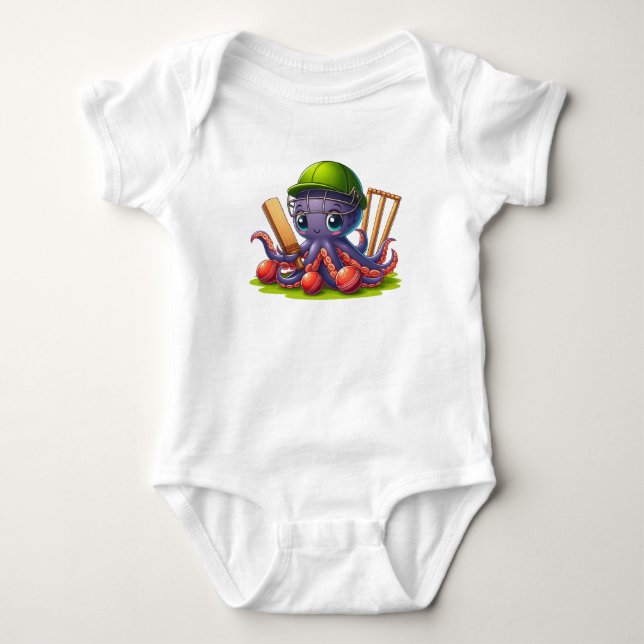 Cricket Octopus Baby Bodysuit (Front)