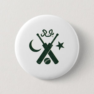 Cricket Pakistan (yellow Star Urdu) 6 Cm Round Badge