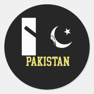 Cricket Pakistani Style Co. Pakistan Cricket Uni A Classic Round Sticker