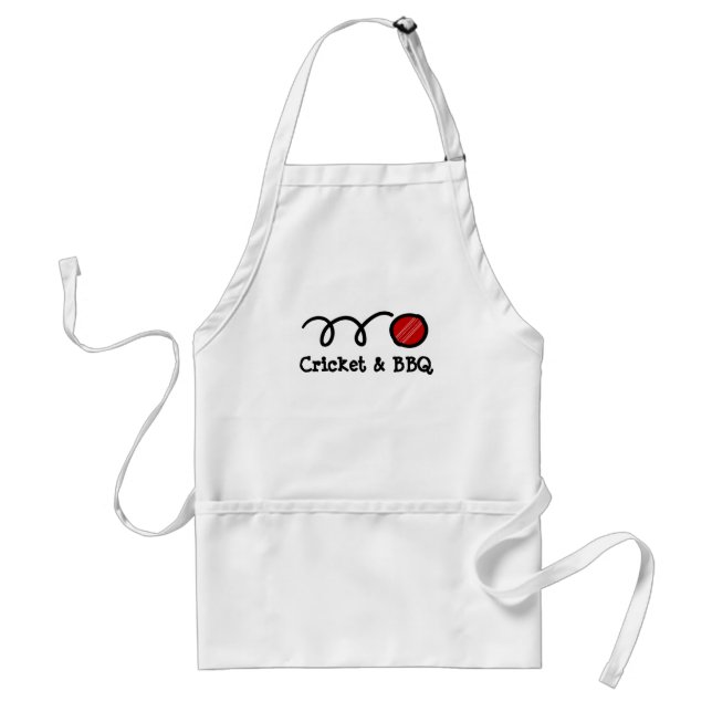 Cricket party BBQ apron | customisable text (Front)
