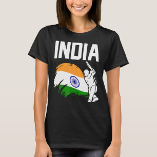 Cricket    Patriotic Indian Players  Flag Of India T-Shirt