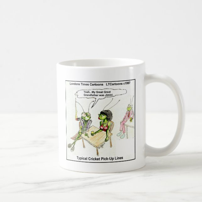 Cricket Pick-Up Lines Funny Coffee Mug (Right)