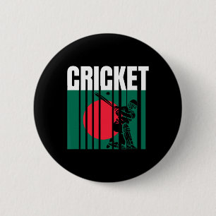 Cricket Player 5 6 Cm Round Badge